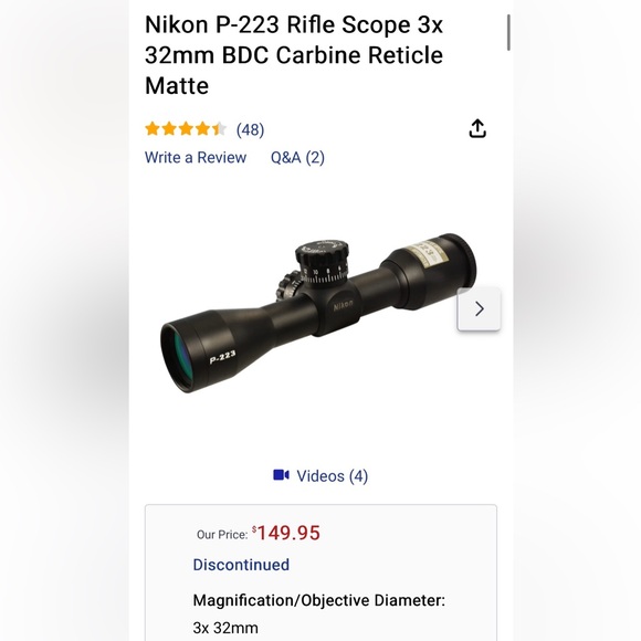 Nikon P-223 Rifle Scope - Picture 2 of 9